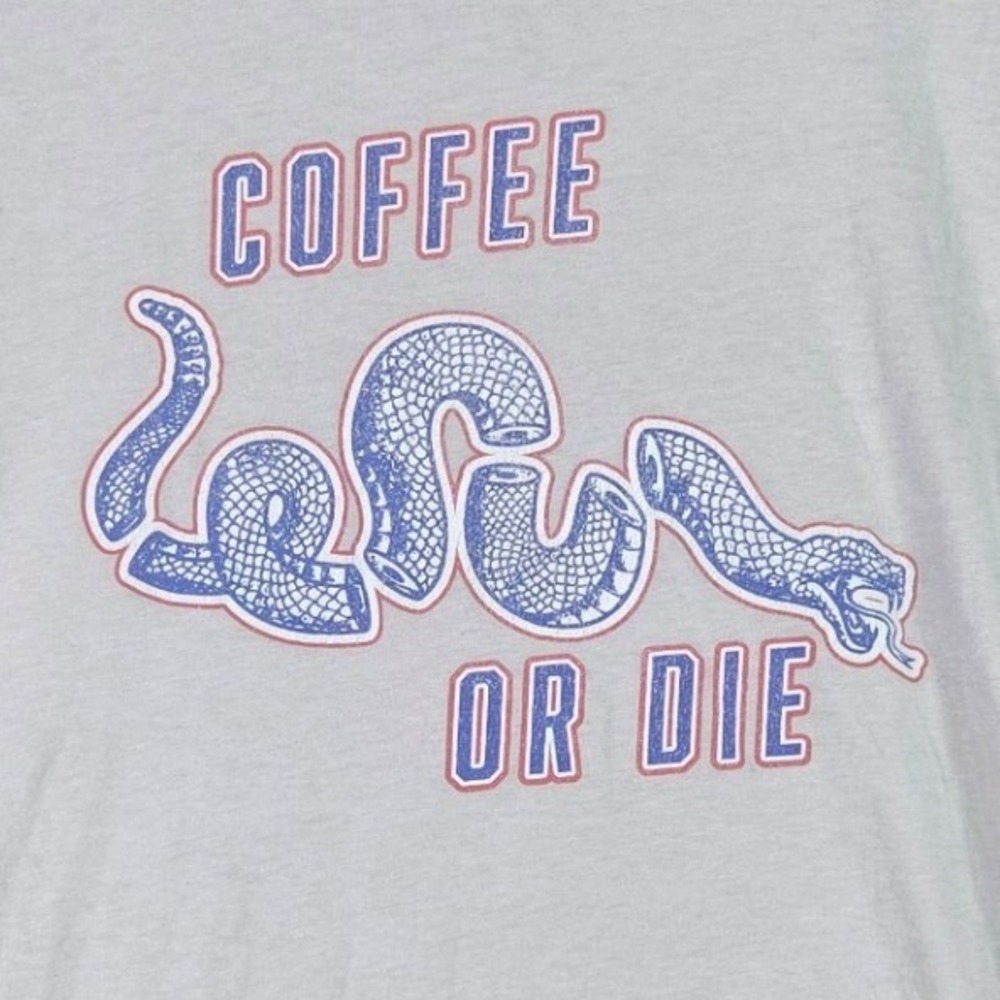 Black Rifle Coffee Company T-Shirt Womens XL Gray Coffee Or Die Snake Graphic